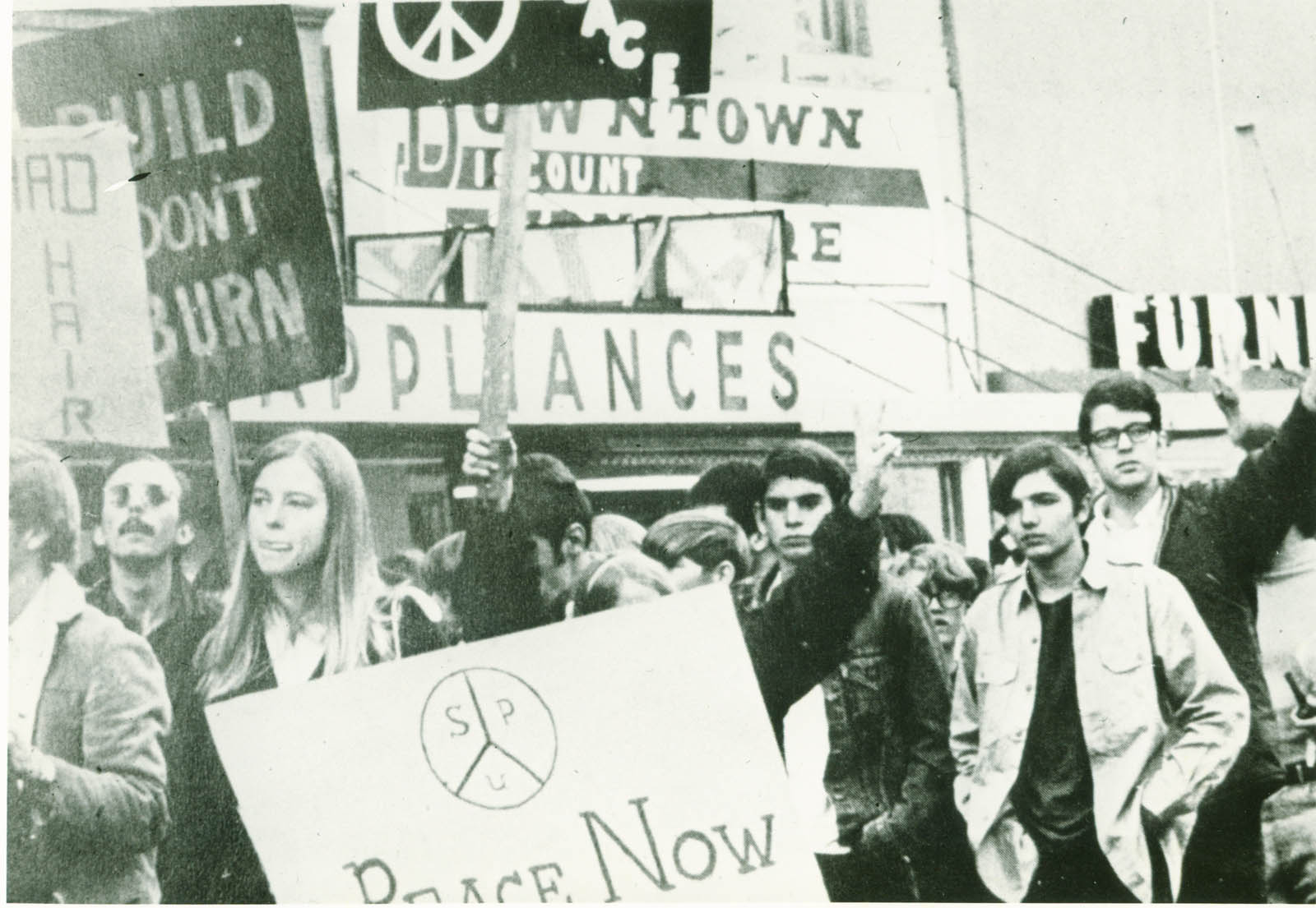 CC students protest the Vietnam War, 1969.